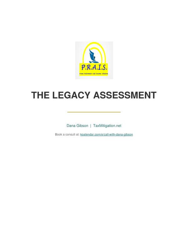 The Legacy Assessment cover
